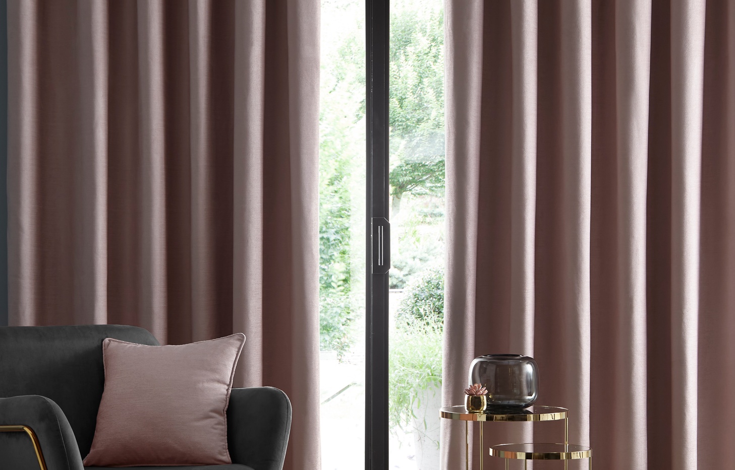 AREZZO BLUSH Readymade Curtains Studio G
